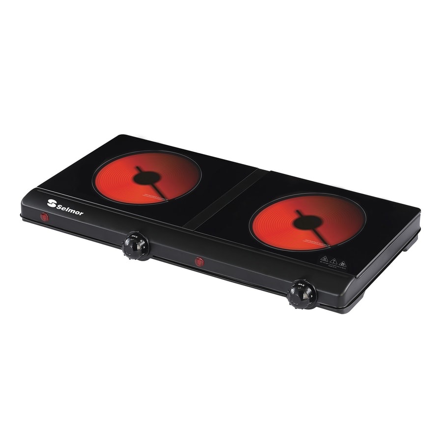 תמונת מוצר - כירה חשמלית קרמית כפולה 2500W Selmor SE-6681 שחורה