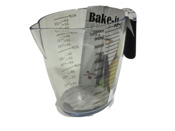 תמונת מוצר - כד מידה אקריל סולתם 1 ליטר – Bake-it up עם סימוני מידה