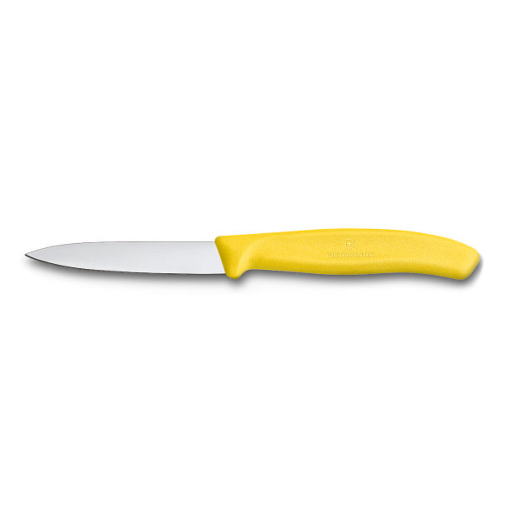 תמונת מוצר - סכין ירקות וקילוף Victorinox Swiss Classic 10 ס"מ להב חלק שפיץ ידית צהובה