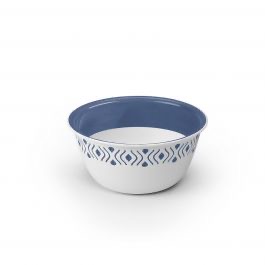 תמונת מוצר - קערת פלסטיק Tosca 13 ס"מ Stefanplast – דגם עם דוגמה גיאומטרית, כחול