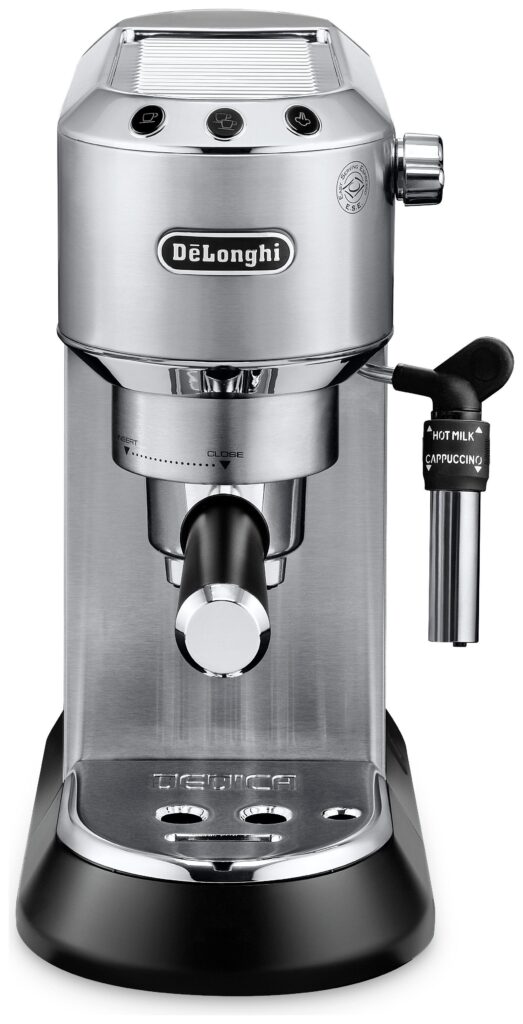 תמונת מוצר - מכונת אספרסו חצי-אוטומטית De'Longhi Dedica Style EC685 כסופה 15 בר
