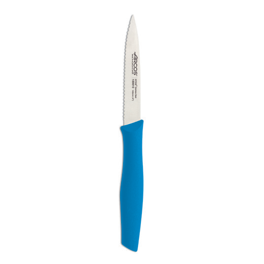 תמונת מוצר - סכין ירקות משונן שפיץ 10 ס"מ Arcos Nova 188613 – ידית כחולה