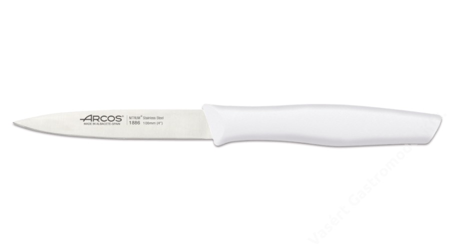 תמונת מוצר - סכין ירקות חלק שפיץ 10 ס"מ Arcos Nova 188624 – ידית לבנה